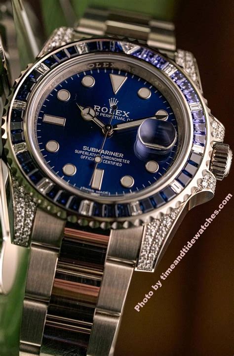 rolex submariner diamond dial|Rolex Submariner diamond sapphire bezel.